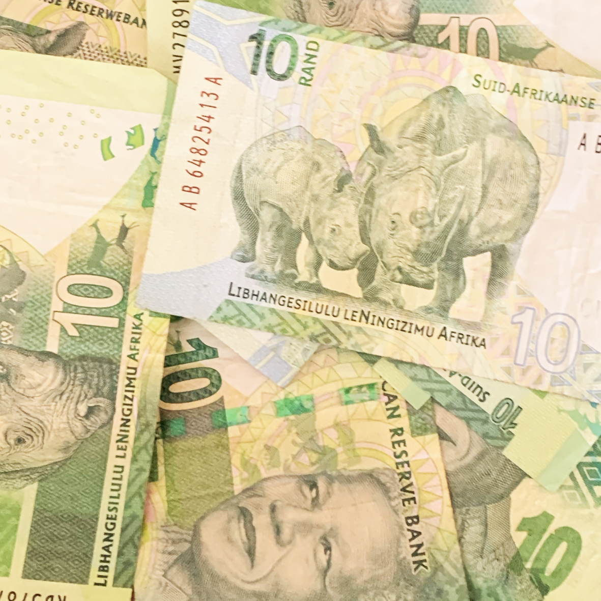 Ten rand notes